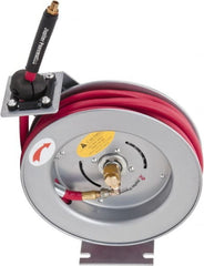 PRO-SOURCE - 35' Spring Retractable Hose Reel - 300 psi, Hose Included - Exact Tooling