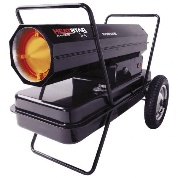 Heatstar - 210,000 Max BTU Rating, Kerosene Forced Air Heater with Thermostat - 6,000 Sq Ft Max Heating Area, 14 Gal Capacity, Fuel with Kerosene & Fuel Oil - Exact Tooling