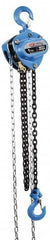 Value Collection - 6,000 Lb Lifting Capacity, 10' Lift Height, Hand Hoist - Made from Chain, 84' Overhaul to Lift 1', 84 Lb Avg Pull to Lift Rated Load, 1 Chain - Exact Tooling