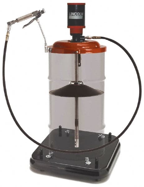 Lincoln - Grease Lubrication 168 Cu In/min Flow Aluminum Air-Operated Pump - For 120 Lb Container - Exact Tooling