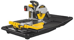 DeWALT - 10" Blade Diam, Tile Saw - 4,200 RPM, 34" Table Depth x 26" Table Width, 120 Volts, 15 Amps - Exact Tooling