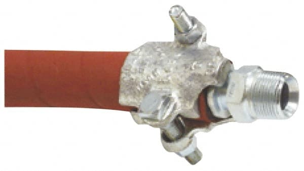 Alliance Hose & Rubber - 25' Long, 1/2" Fitting, Male Boss Fitting, -20 to 368°F, Rubber High Temp & High Pressure Hose - 1/2" Inside x 1-1/16" Outside Diam, 150 psi - Exact Tooling