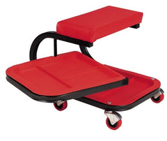 Whiteside - 240 Lb Capacity, 4 Wheel Creeper Seat with Swivel Tray - Steel, 19" Long x 15-1/4" High x 14" Wide - Exact Tooling