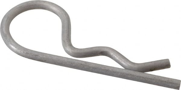 Made in USA - 1/2 to 5/8" Shaft Diam, 2-3/8" Long, 0.12" Wire Diam, Hair Pin Cotter - Grades 302 & 18-8 Stainless Steel - Exact Tooling