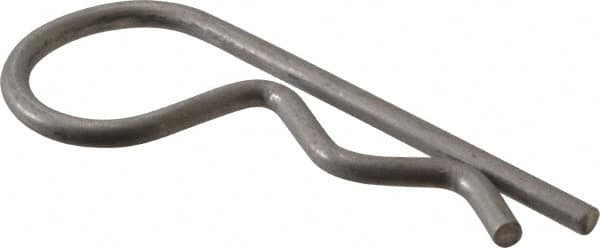 Made in USA - 7/8 to 1" Shaft Diam, 3-3/4" Long, 0.178" Wire Diam, Hair Pin Cotter - Grades 302 & 18-8 Stainless Steel - Exact Tooling