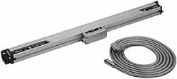 Mitutoyo - 36" Max Measuring Range, 0.0003" Resolution, 1,096mm Scale Length, Glass DRO Linear Scale - 3+3L0/1,000 µm Accuracy, IP53, 9.84' Cable Length, 0 to 45°C, Series AT113 - Exact Tooling