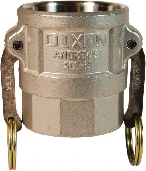 Dixon Valve & Coupling - 1-1/4" Stainless Steel Cam & Groove Suction & Discharge Hose Female Coupler Female NPT Thread - Part D, 1-1/4" Thread, 250 Max psi - Exact Tooling