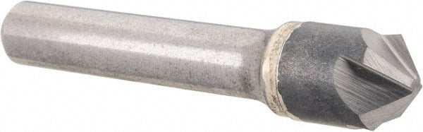 Hertel - 1/2" Head Diam, 3/8" Shank Diam, 4 Flute 100° Solid Carbide Countersink - Exact Tooling