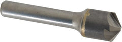 Hertel - 5/8" Head Diam, 3/8" Shank Diam, 4 Flute 120° Solid Carbide Countersink - 2-3/8" OAL, Straight Shank - Exact Tooling