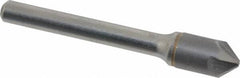 Hertel - 3/8" Head Diam, 1/4" Shank Diam, 4 Flute 82° Solid Carbide Countersink - 2-1/4" OAL, Straight Shank - Exact Tooling