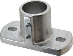Hollaender - 1-1/2" Pipe, Base Flange, Aluminum Alloy Flange Pipe Rail Fitting - Bright Finish - Exact Tooling