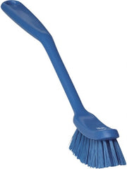 Vikan - 1" Bristle Length, Polyester Food Service Brush - 2-7/8" Long x 1" Wide Head, 11" OAL, Blue, Polypropylene Block - Exact Tooling