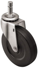 Shepherd - 2" Diam x 13/16" Wide x 2-5/8" OAH Stem Mount Swivel Caster - Soft Rubber, 80 Lb Capacity, Nylon Bearing, 7/16 x 7/8" Friction Stem - Exact Tooling