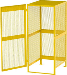 Jamco - Gas Cylinder Storage Cabinet - Steel, 33" Wide x 38" Deep x 70" High, Safety Yellow - Exact Tooling