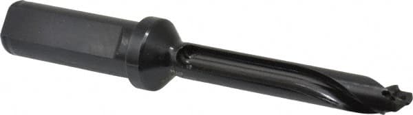 Allied Machine and Engineering - Series 12, 12 to 12.99mm Diam, 3/4" Diam Straight Shank with Flange, Straight Flute Spade Drill - 2-9/16" Max Depth, 4" Body Length, 5-11/16" OAL, Standard Length, Through Coolant - Exact Tooling
