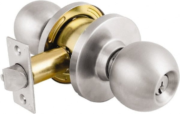 Master Lock - Up to 1-3/4" Door Thickness, Brushed Chrome Storeroom Knob Lockset - Exact Tooling