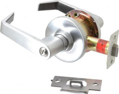 Master Lock - Grade 2 Privacy Lever Lockset - 2-3/4" Back Set, Keyless Cylinder, Brushed Chrome Finish - Exact Tooling