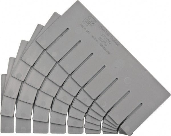 Quantum Storage - 10" Wide x 4.9" High, Gray Bin Divider - Use with Quantum Storage Systems - DG91050 - Exact Tooling