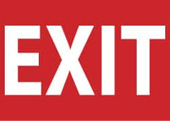 NMC - Exit, Plastic Exit Sign - 14" Wide x 10" High - Exact Tooling