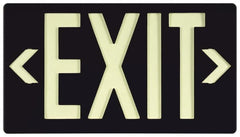 NMC - Exit, Plastic Exit Sign - 15-7/8" Wide x 8-5/8" High, Glow-in-the-Dark - Exact Tooling