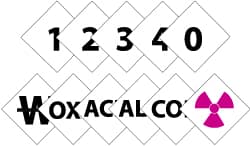 NMC - Pressure Sensitive Vinyl Number and Symbol Kit - White, Compatible with Manufacturer Number HMS15P and HMS15R, 21 Piece - Exact Tooling