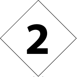 NMC - Hazardous Materials Label - Legend: Number, English, Black & White, 3-3/4" Long x 3-3/4" High, Sign Muscle Finish - Exact Tooling