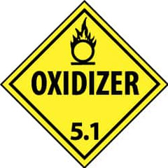 NMC - Oxidizer DOT Shipping Label - 4" High x 4" Wide - Exact Tooling