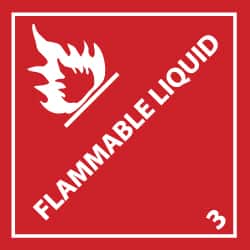 NMC - Flammable Liquid DOT Shipping Label - 4" High x 4" Wide - Exact Tooling