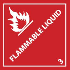 NMC - Flammable Liquid DOT Shipping Label - 4" High x 4" Wide - Exact Tooling