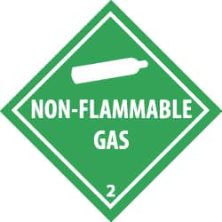 NMC - Non Flammable Gas DOT Shipping Label - 4" High x 4" Wide - Exact Tooling