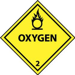 NMC - Oxygen DOT Shipping Label - 4" High x 4" Wide - Exact Tooling