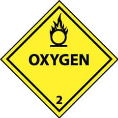 NMC - Oxygen DOT Shipping Label - 4" High x 4" Wide - Exact Tooling