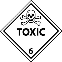 NMC - Toxic DOT Shipping Label - 4" High x 4" Wide - Exact Tooling