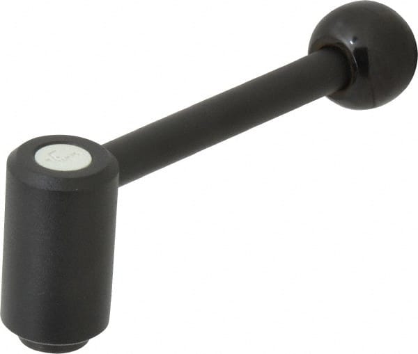 KIPP - 5/16-18, 0.94" Hub Diam, Steel Heavy Duty Adjustable Tension Lever with Internal Thread - 3.62" OAL, 1.46" High, 0.55" Hole Depth - Exact Tooling