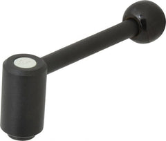 KIPP - 5/16-18, 0.94" Hub Diam, Steel Heavy Duty Adjustable Tension Lever with Internal Thread - 3.62" OAL, 1.46" High, 0.55" Hole Depth - Exact Tooling