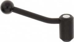 KIPP - 1/2-13, 1.3" Hub Diam, Steel Heavy Duty Adjustable Tension Lever with Internal Thread - 5.06" OAL, 3.19" High, 0.91" Hole Depth - Exact Tooling