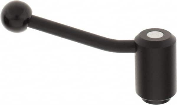 KIPP - M24 x 3.0, 1.61" Hub Diam, Steel Heavy Duty Adjustable Tension Lever with Internal Thread - 5.06" OAL, 1.85" High, 1.06" Hole Depth - Exact Tooling