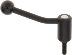 KIPP - 5/16-18, 0.94" Hub Diam, Steel Threaded Stud Adjustable Tension Lever with 20° Handle - 0.98" Stud Length, 3.46" OAL, 2.3" High - Exact Tooling