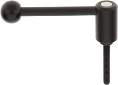KIPP - 5/16-18, 0.94" Hub Diam, Steel Threaded Stud Adjustable Tension Lever with 0° Handle - 1.97" Stud Length, 3.62" OAL, 1.46" High - Exact Tooling