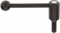 KIPP - 5/8-11, 1.3" Hub Diam, Steel Threaded Stud Adjustable Tension Lever with 0° Handle - 1.57" Stud Length, 5.3" OAL, 1.85" High - Exact Tooling