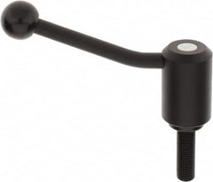 KIPP - M16 x 2.0, 1.61" Hub Diam, Steel Threaded Stud Adjustable Tension Lever with 20° Handle - 1.97" Stud Length, 5.06" OAL, 3.52" High - Exact Tooling