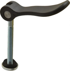 KIPP - 1/4-20, 0.59" Hub Diam, Black Powder Coat Cast Aluminum Adjustable Clamping Handle - 1.96" Stud Length - Exact Tooling