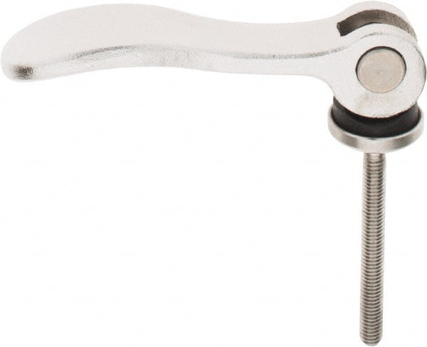 KIPP - #10-32, 0.59" Hub Diam, Stainless Steel Adjustable Clamping Handle - 1.57" Stud Length - Exact Tooling