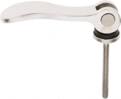 KIPP - #10-32, 0.59" Hub Diam, Stainless Steel Adjustable Clamping Handle - 1.57" Stud Length - Exact Tooling