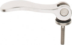 KIPP - M5 x 0.8, 0.59" Hub Diam, Stainless Steel Adjustable Clamping Handle - 0.78" Stud Length - Exact Tooling