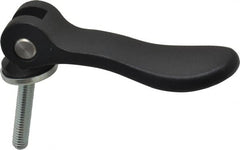 KIPP - 5/16-18, 0.94" Hub Diam, Black Powder Coat Cast Aluminum Adjustable Clamping Handle - 1.57" Stud Length - Exact Tooling