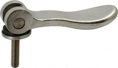 KIPP - 5/16-18, 1.06" Hub Diam, Stainless Steel Adjustable Clamping Handle - 1.18" Stud Length - Exact Tooling