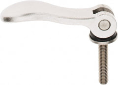 KIPP - 3/8-16, 1.06" Hub Diam, Stainless Steel Adjustable Clamping Handle - 1.96" Stud Length - Exact Tooling