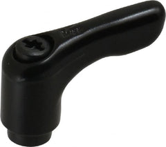 KIPP - #10-32, 0.51" Hub Diam, Zinc Die Cast (Steel Components) Tapped Insert Adjustable Clamping Handle - 1.85" OAL, 1.22" High, 0.35" Hole Depth - Exact Tooling