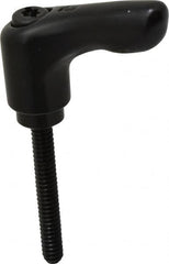 KIPP - #10-24, 0.55" Hub Diam, Zinc Die Cast (Steel Components) Threaded Stud Adjustable Clamping Handle - 1.38" Stud Length, 1.85" OAL, 1.22" High - Exact Tooling